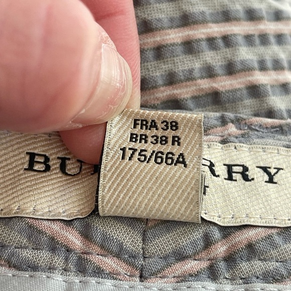 Burberry London seersucker Chinos with Tailored Fit and Straight Legs size 6 - Picture 7 of 12